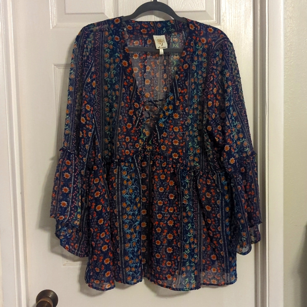 Sheer boho top